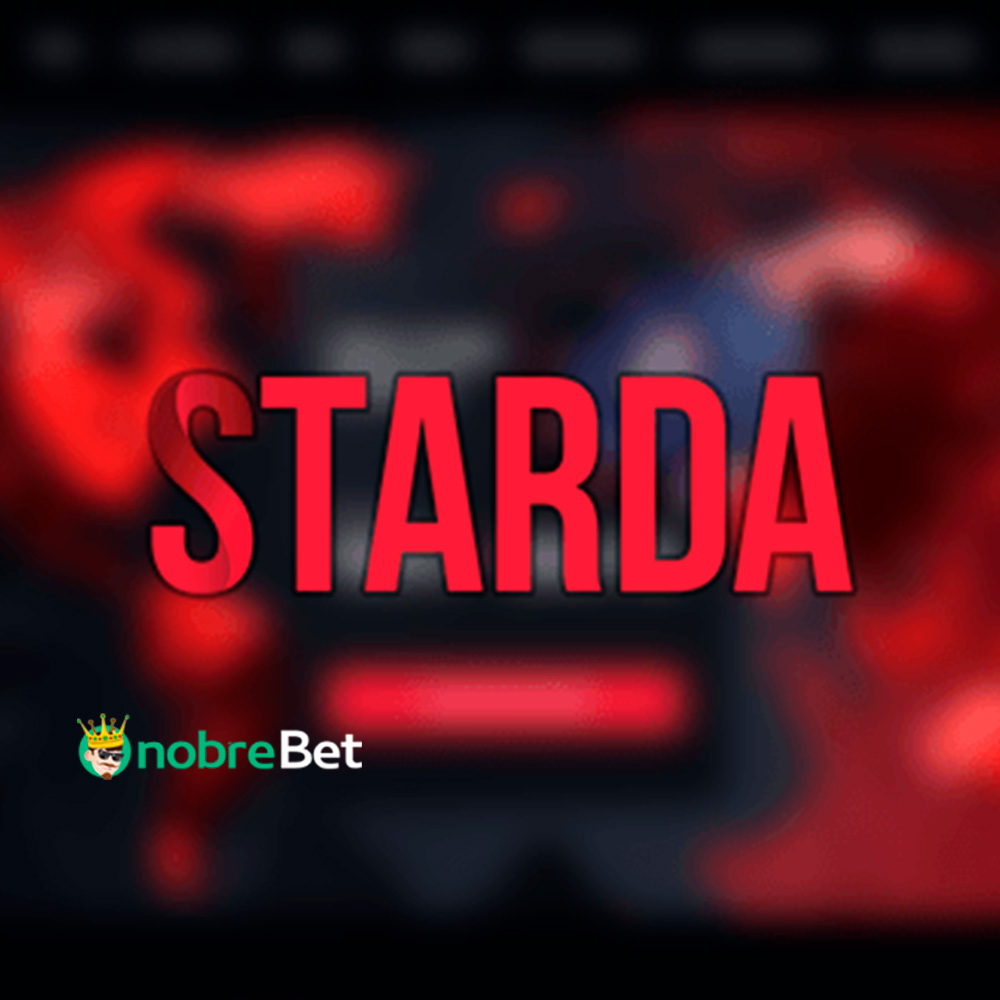 Logo da casa de apostas em destaque com um fundo desfocado - apostar no Starda Casino